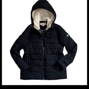 Michael Kors Women's Black Winter Hooded Jacket Size Medium